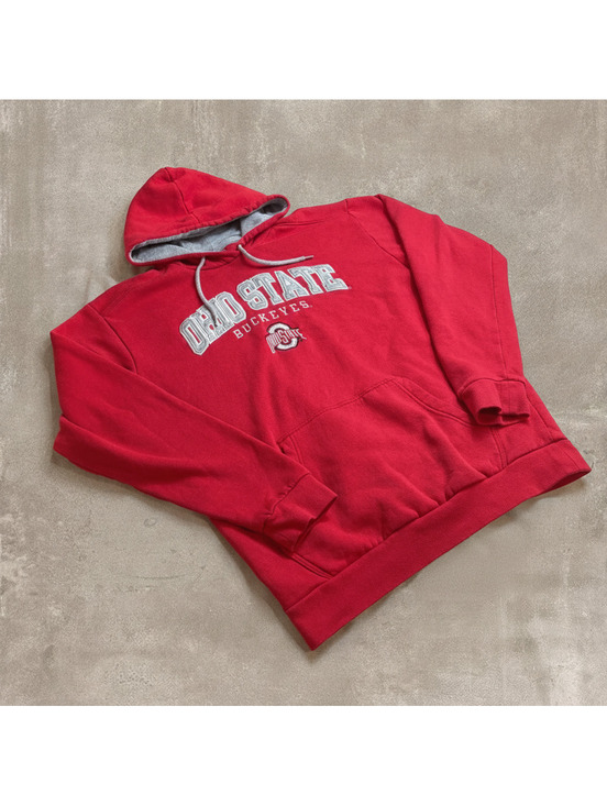 Knights Apparel Other - Knights Apparel Mens M Ohio State Buckeyes Hoodie Red Embroidered Pullover